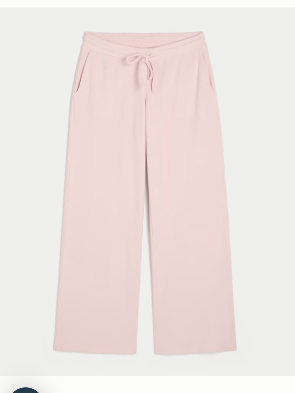 Hollister Pale Pink Wide-Leg Drawstring Pants